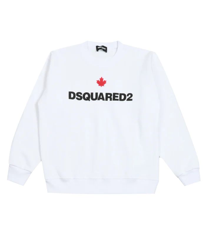 Clothing Felpa Dsquared2 Bianca Donna Felpe Dsquared2 Femminili